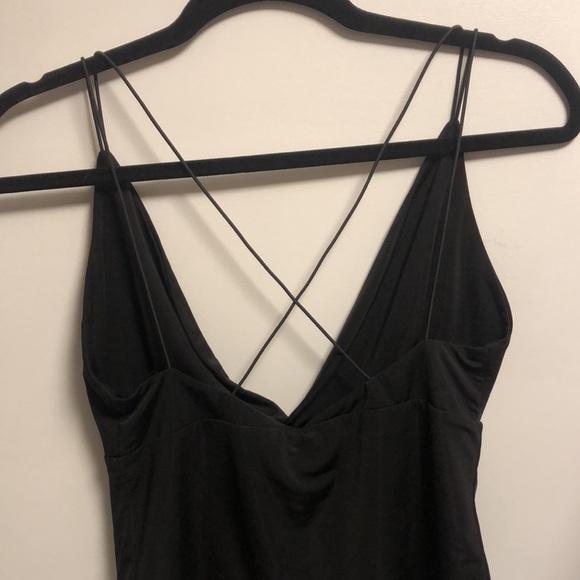 Black Cross-back Bodysuit - Picture 3 of 5